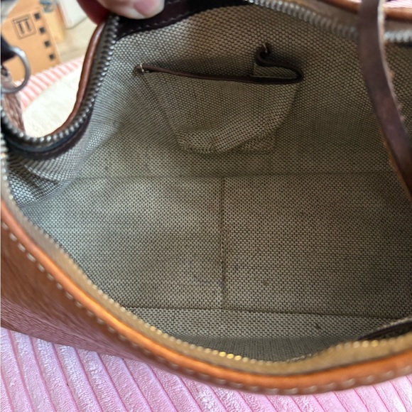 Dooney & Bourke Brown Leather Shoulder Bag - Picture 5 of 7